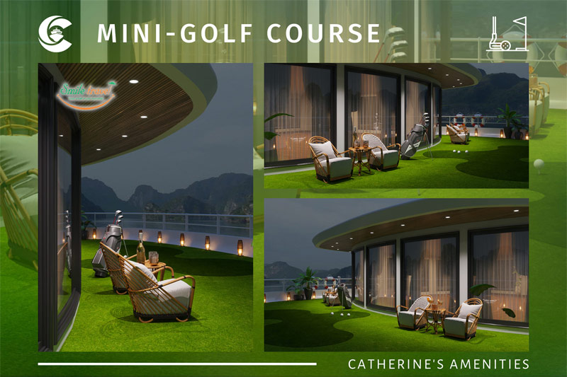 Golf-Catherine Cruise Halong Bay 6*, Halong Catherine Cruise Luxury- Vietnamhalongbay.com