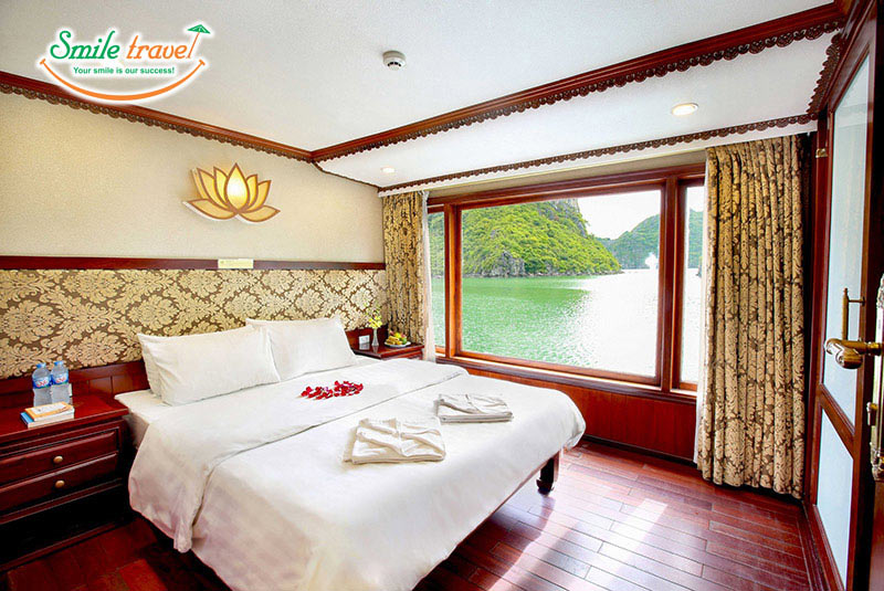 Double Cabin Oriental Sails Cruise Smiletravel - Tour du thuyền 3 sao 2 ngày 1 đêm 30/4-1/5