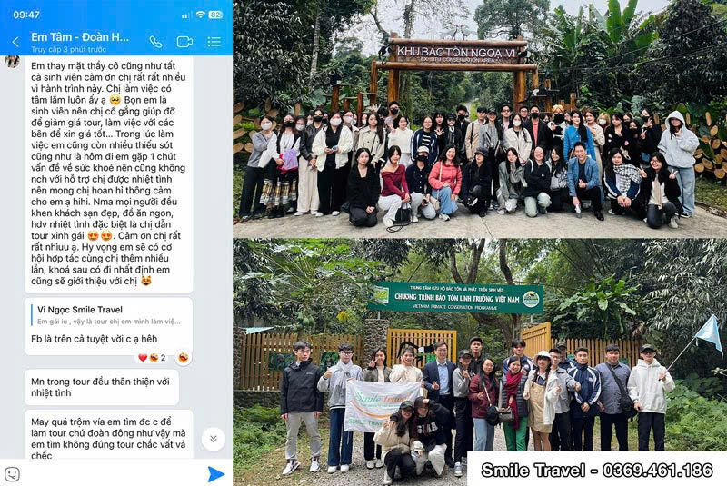 feedback đoàn khách ninh bình smiletravel